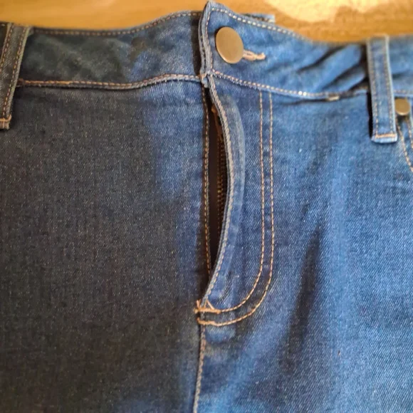 Cato Tribal Aztec Fringe Denim Skirt.  Size 16 NWT - Picture 14 of 16